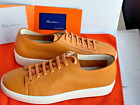 $740.00  SANTONI Mens Calf Soft Leather Fashion Sneakers Size 10US/43EU  Italy