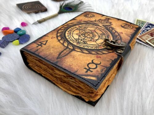 book of spell leather journal leather notebook gifts for him her