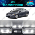 White Interior LED Lights Package Kit For 2006 - 2010 2011 2012 Honda Civic (For: Civic Sport)