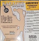 OCT 2013 POP HITS MONTHLY COUNTRY KARAOKE CDG buy 1 or message me for bulk