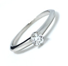 Tiffany & Co. Diamond Solitaire Engagement Ring Platinum 0.24 CTW
