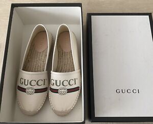 Gucci Canvas Espadrilles, Size 6.5US, 37EU. With Box, No Dust Bag. New