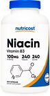 Nutricost Niacin (Vitamin B3) 100mg, 240 Capsules - with Flushing
