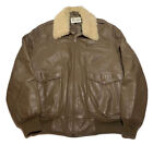 SCULLY Leather Bomber Jacket G-1 Mens Size 44