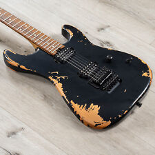 Charvel Pro-Mod Relic San Dimas Style 1 HH FR PF Guitar, Weathered Black