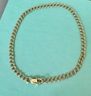 14K Solid Yellow Gold 3.8mm Double Link Bracelet, 7.9