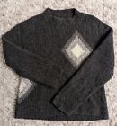 Ermenegildo Zegna D-TK-6297 Wool Blend Gray Diamond Sweater sz L