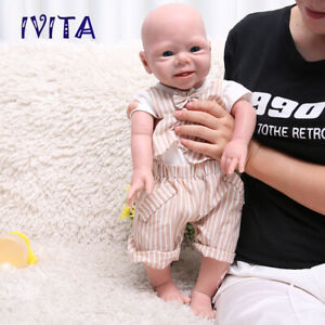 IVITA 20'' Floppy Silicone Reborn Baby Boy Handmade Silicone Doll Infant