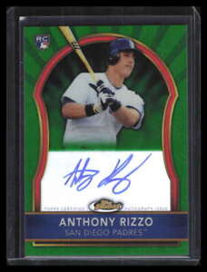 2011 Finest Autographs Green Refractor 97 Anthony Rizzo Rookie Auto 162/199