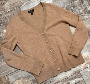 Charter Club Luxury Cashmere Button up Cashmere Sweater Women's Medium Brown