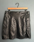 Shein Women’s Plus Size Black Faux Leather Skirt Elastic Waist Size 1XL