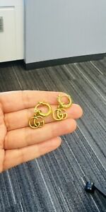 Gucci GG Gold Tone Hoops For Daily Wear