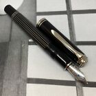 Pelikan M815 Metal Stripe Special Edition Fountain Pen Fine 18C Nib Piston Fill