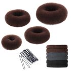 Hair Donut Bun Maker Kit, 4 Pieces (1 Large, 2 Medium and 1 Small), 6 Pieces El