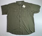 Poncho Fishing Shirt Olive Green Vented Mens Extra Large Regular Fit Caped XL