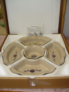 Home & Garden Party Floral 5 piece Chip, Dip or Vegetable tray #93058