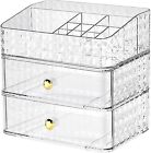 Makeup Storage Organizer For Vanity Cosmetic Display Case With Stackable Drawers