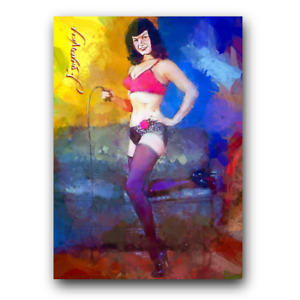Bettie Page #110 Art Card Limited 35/50 Edward Vela Signed (Celebrities Women)