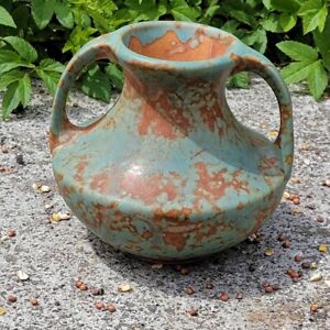 New ListingMottled coppertone Glaze Burley Winter Vase arts and crafts numbered 84 w/ error