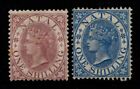 NATAL 1867 1s FISCAL STAMPS IN PURPLE & IN BLUE, MINT