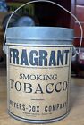Antique MEYERS-COX Fragrant Smoking Tobacco Paper Label Tin Can Pail Empty