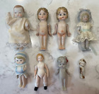 Lot of 8 Vintage/ Antique jointed dolls bisque-porcelain?