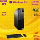 Windows 11 Pro Lenovo i5 1TB SSD 16GB RAM WiFi BTs Computer Desktop PC Office21