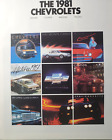 1981 Chevrolet's Sales Literature Brochure Dealer Sales Brochure