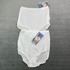 Jockey Panties Women’s White Hip Briefs Silk Cotton Nylon Size 6 US M Lot of 2