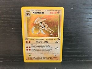 Pokémon TCG Kabutops Fossil 9/62 Holo 1st Edition Holo Rare