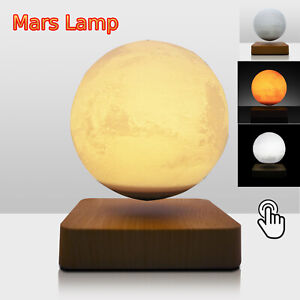 Levitating Mars Lamp Night Light Floating & Spinning 3D Printed LED Moon Lamp US