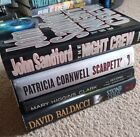 New ListingLot of 4 Hardcover Thrillers John Sanford, Patricia Cornwell, Baldacci, Higgins