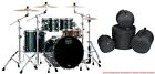 Mapex Saturn Evolution Rock Maple Brunswick Green Lacquer Drums Bags 22_10_12_16