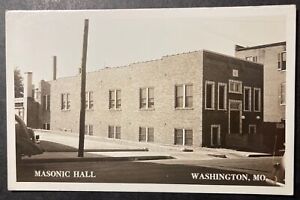 Masonic Hall Washington Missouri RPPC DOPS