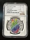 2019 Benin NGC PF70 Ultra Cameo Peace & Love 1 oz Silver Proof Coin colorized.