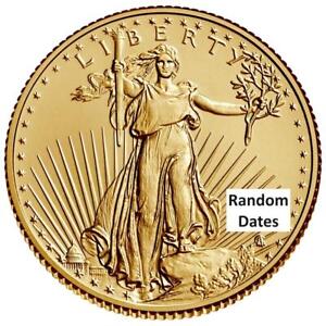 1/10 oz American Gold Eagle Coin Random Year (BU) $5 Gold Coin #A618