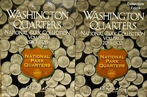 2010 -2021 112 Coin ATB National Park Quarter PD Complete Set w/2 Harris Folders