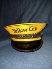 Original Vintage 1940's Yellow Taxi Cab Cap Hat By Lancaster Brand Size 71/2