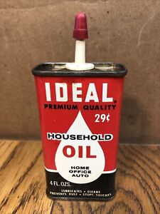 New ListingVintage, Ideal Household Oil, 4 oz. Tin Can, 1/4 Full