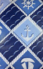 Summer Fun Nautical Ropes  Vinyl Tablecloth Assorted Sizes Blue