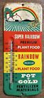 VINTAGE 1950’s SUPER RAINBOW PLANT FOOD ORIGINAL TIN METAL FARM THERMOMETER SIGN
