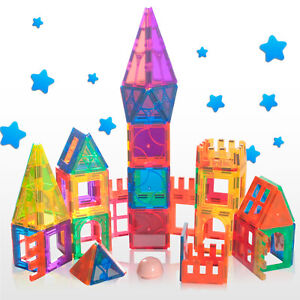 Magnetic Tiles 3D Toy Set Building Blocks Tiles STEM Construction Kit For Kids
