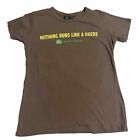 John Deere Licensed Women's Brown Size XL T-Shirt  Nothing Runs Like A Deere