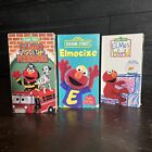 Sesame Street VHS lot (3) Elmo’s World ~ Elmocize ~ Elmo Visits The Firehouse