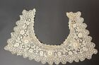 Antique Irish Lace Crochet Collar For Dress making Has Some Discoloration