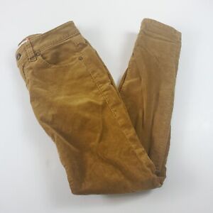 Cabi Jeans Women Pants Size 0 #3197 Umber Golden Brown Corduroy Skinny