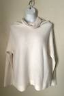 NEW Magaschoni Women's 100% Cashmere Rib Ivory Pullover Sweater L/ Can Fit XL