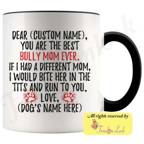 Personalized American Bully Mom Mug Bully Dog Women Gifts Bully Dog Mommy Mug