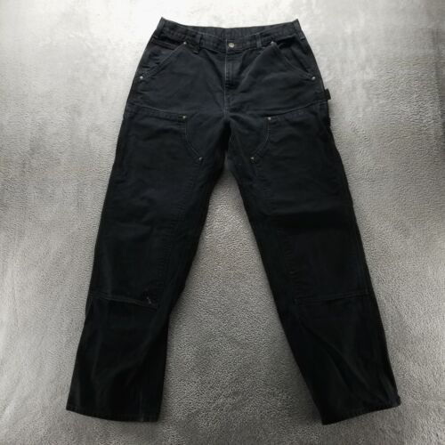 Carhartt Pants Mens 34x32* Black Carpenter Double Knee B136 Streetwear Canvas