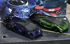 Two Hot Wheels Premium 1:64 Lamborghini Essenza SCV12 Loose (1) Green (1) Blue